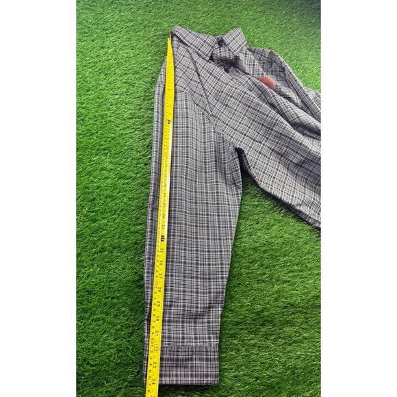 Harley-Davidson H-D Performance Plaid Button-Up Shirt Black Gray 2XL Long Sleeve - Picture 5 of 7